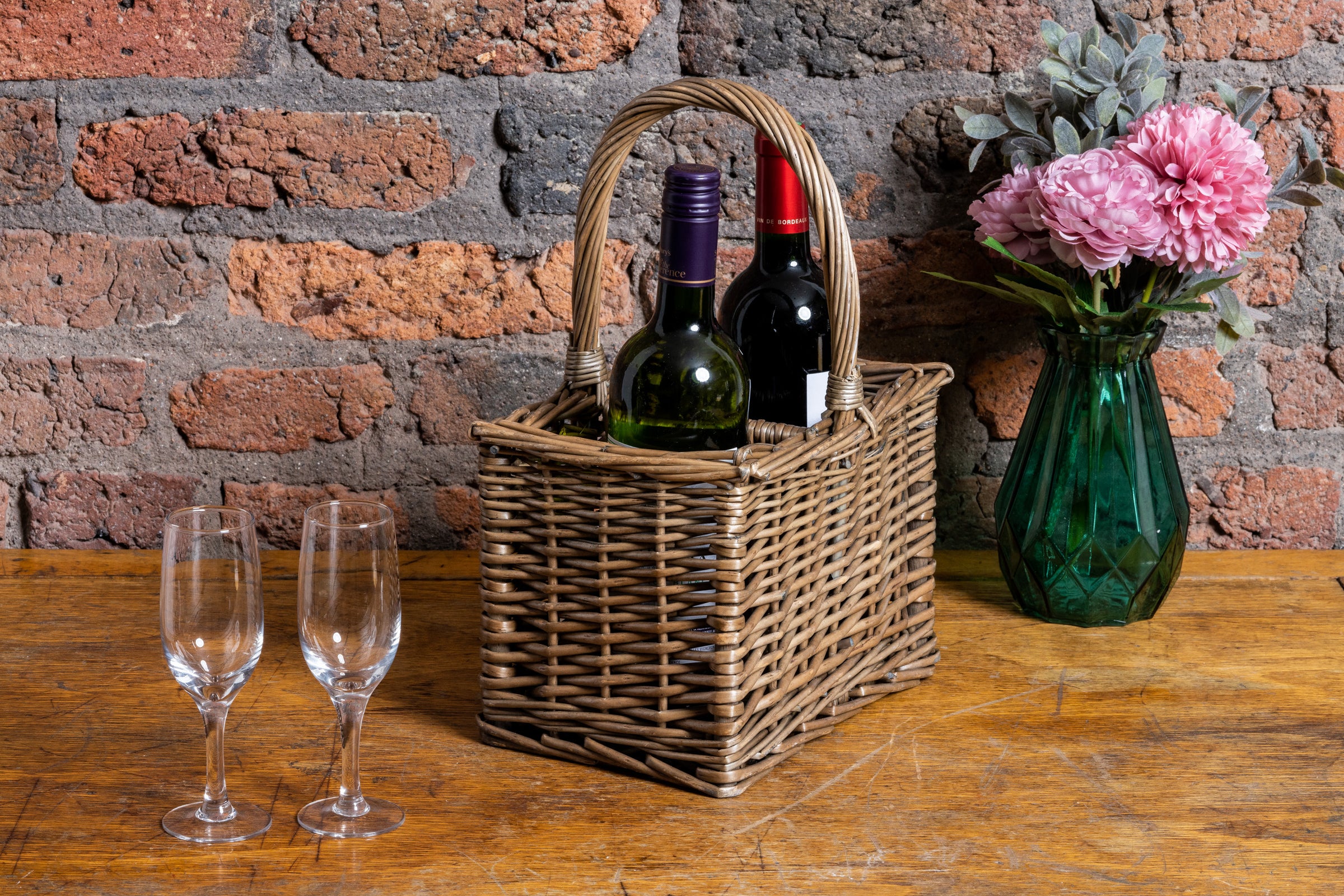 Wicker Wine Bottle Carriers