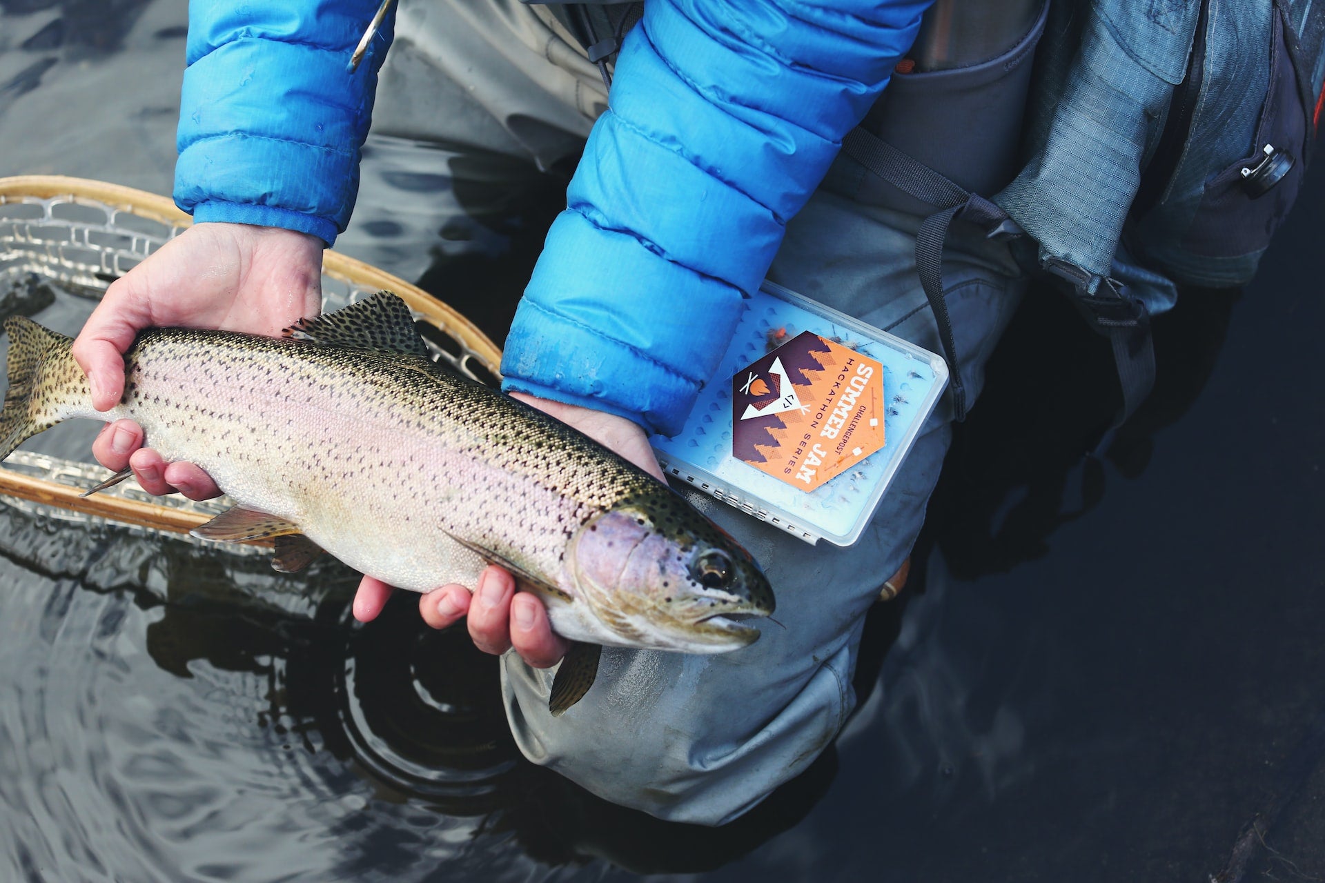 classic fly fishing willow trout creel