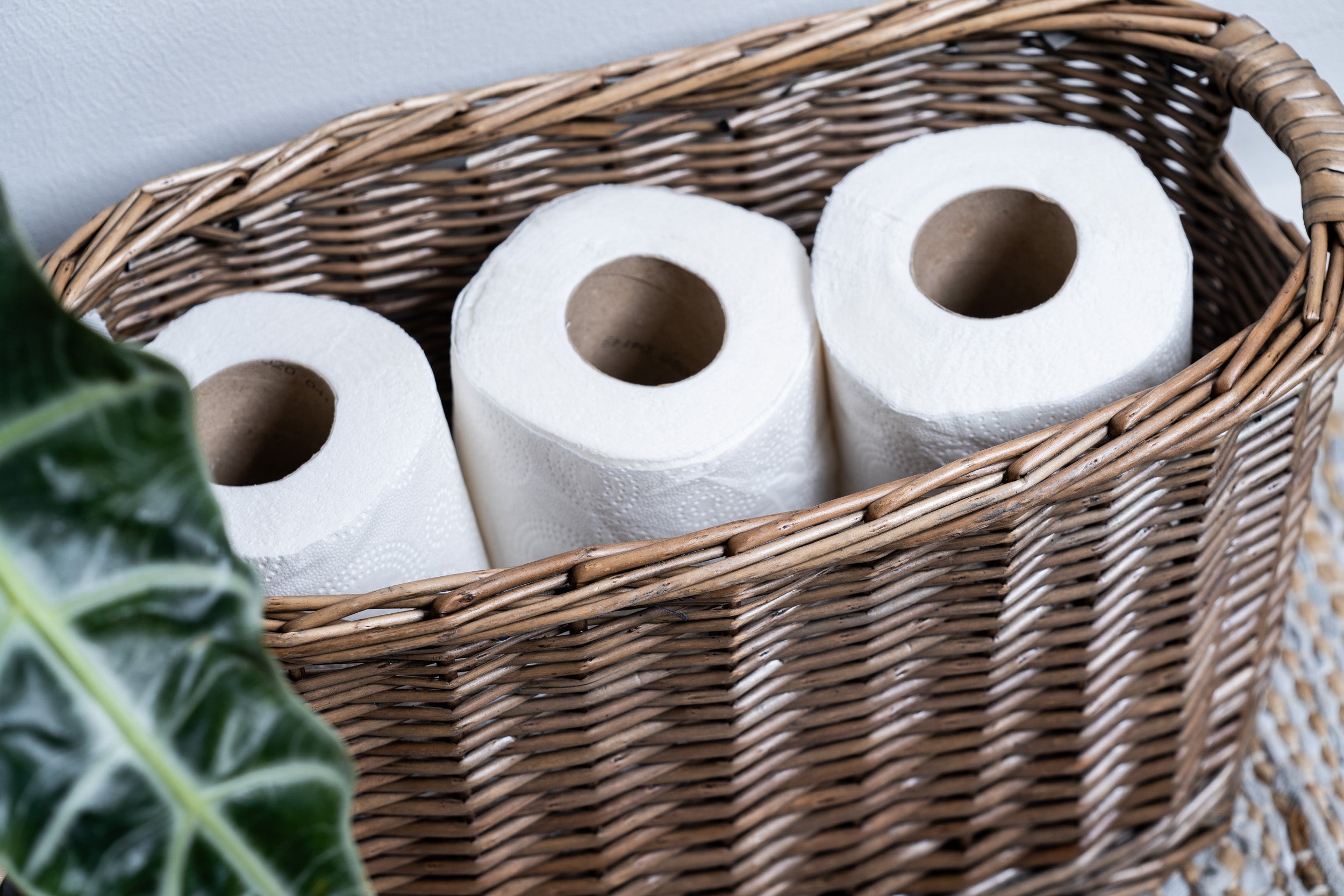 Basket for clearance toilet paper