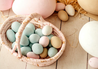 Image of children's easter baskets filled with eggs