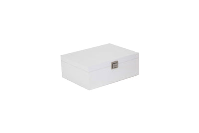 White Wooden Box 12" Front