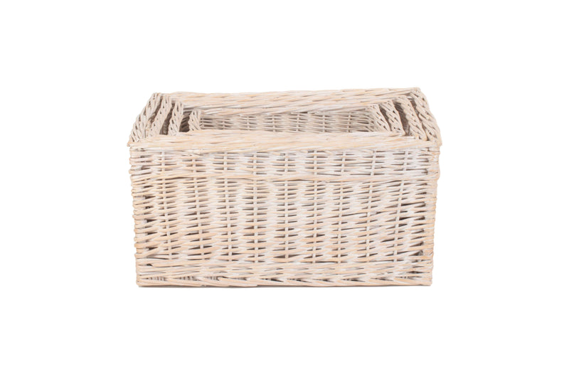 White Wash Storage Basket