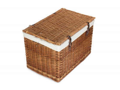 24" Double Steamed Chest Hamper with White Lining