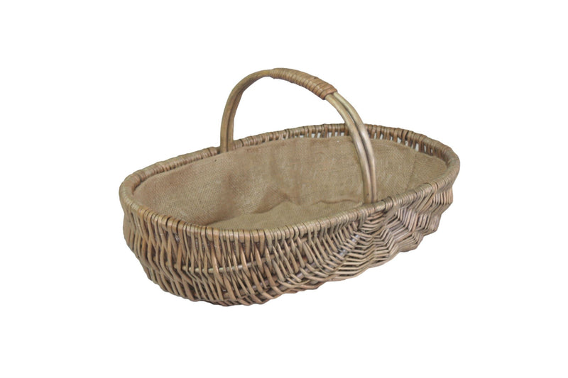 Shallow Antique Wash Lined Trug Medium Single