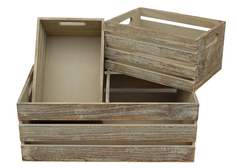 Oak Effect Display Trough Set of 3