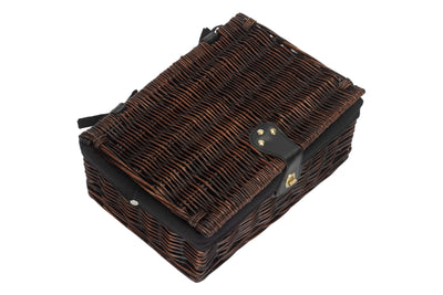 Chocolate Brown Hamper Black Lined Top