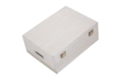 14" Wooden Box White Wash