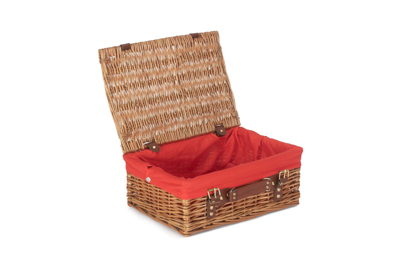 Light Steamed Hamper Small Red Open