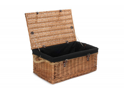 24" Double Steamed Rope Handled Trunk with Black Lining