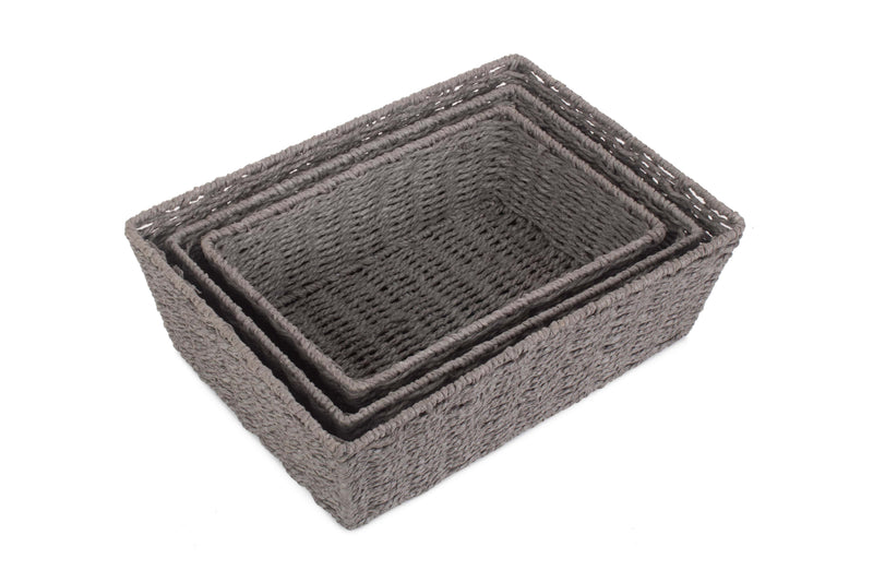 Grey Paper Rope Tray