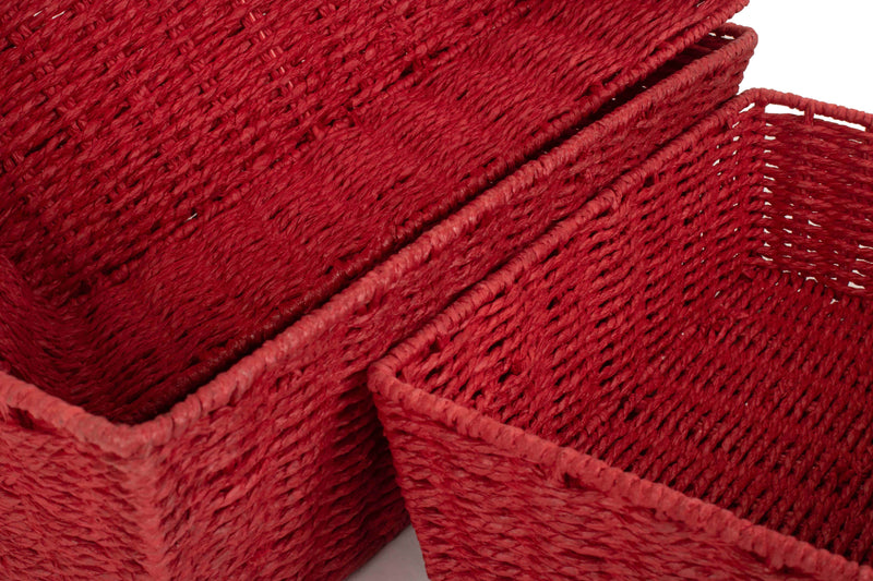 Red Paper Rope Tray