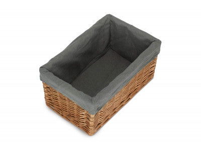 Double Steamed Storage Basket with Grey Sage Lining