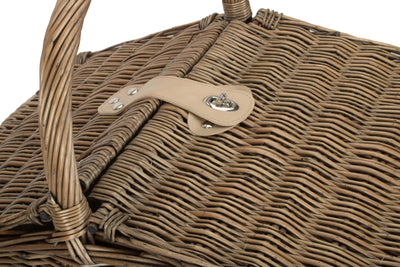 Double Lidded 4 Person Picnic Hamper Strap Detail