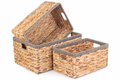 Water Hyacinth Rectangular Storage Basket