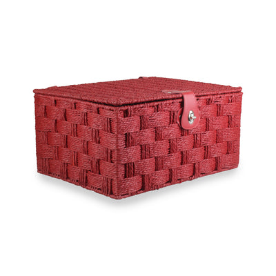 Paper Rope Hamper Red