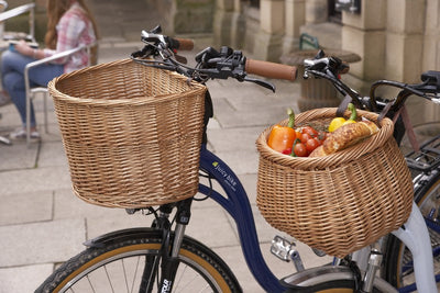 Wicker Bicycle Basket Left