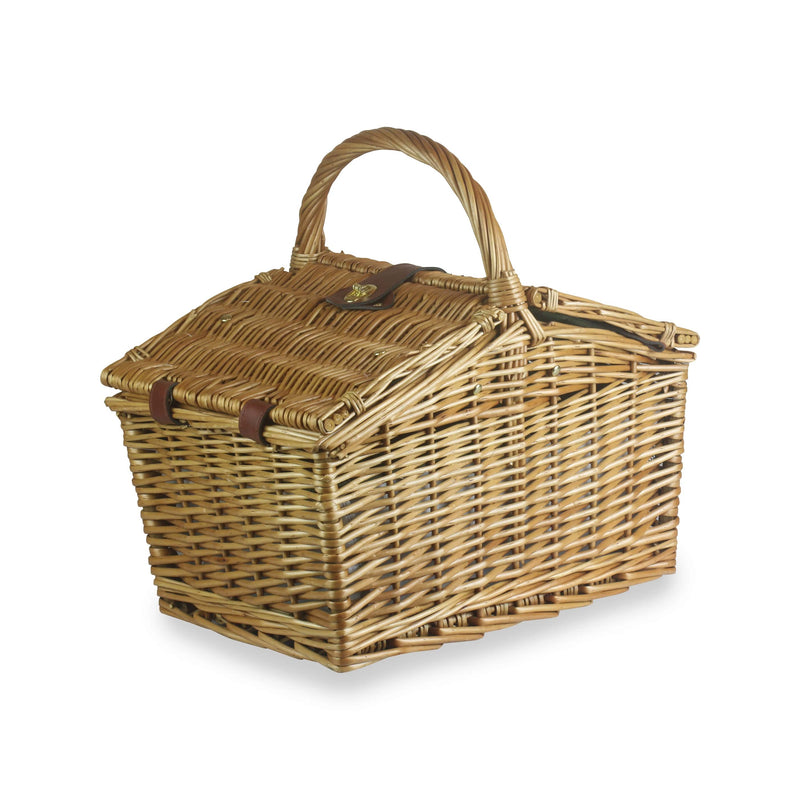 Green Tweed Double Lidded Hamper