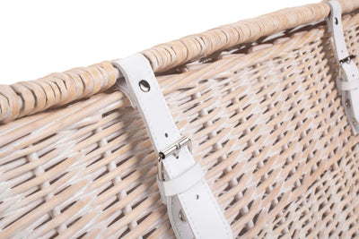 24" White Wash Chest Hamper Clasp Detail