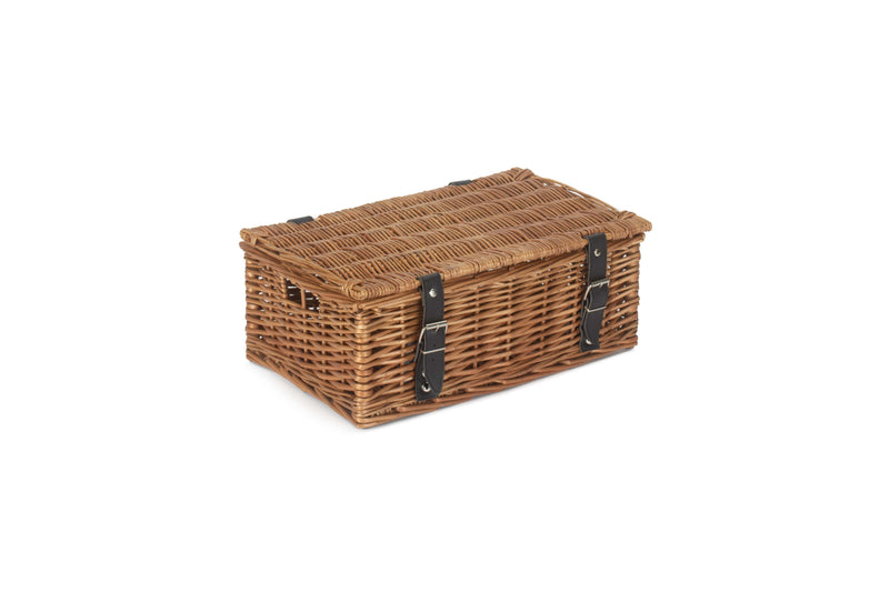 14 Inch Double-Steamed Empty Wicker Hamper Basket Unlined Front