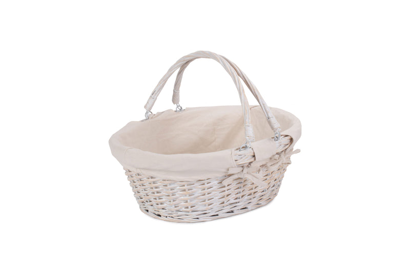 White Swing Handle Shopper Large White Side