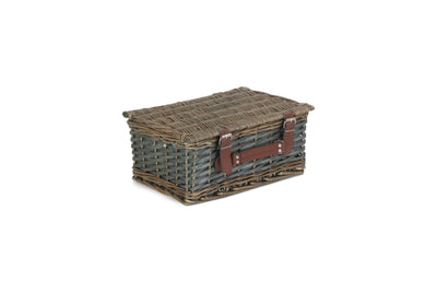 Small 2 Person Chipwood Hamper Front Side Closed