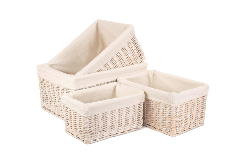 White Wash Storage Basket