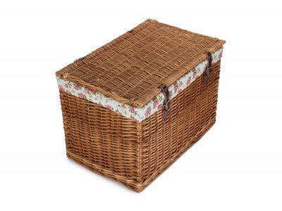 24" Double Steamed Chest Hamper with Garden Rose Lining