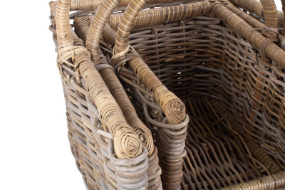 Rattan Open Ended Log Basket