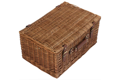 6 Person Green Tweed Classic Picnic Hamper Closed Top