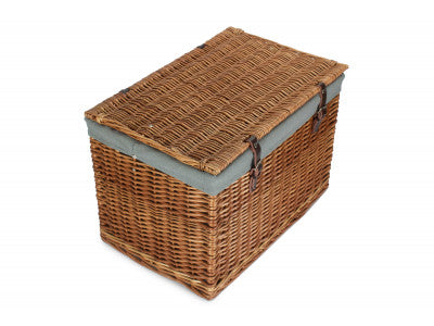 24" Double Steamed Chest Hamper with Grey Sage Lining