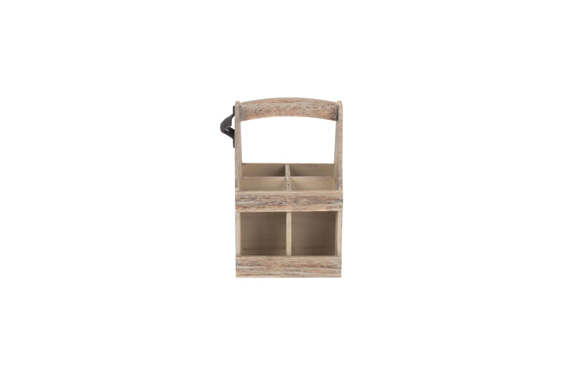 Oak Effect Bottle Carrier With Opener Side