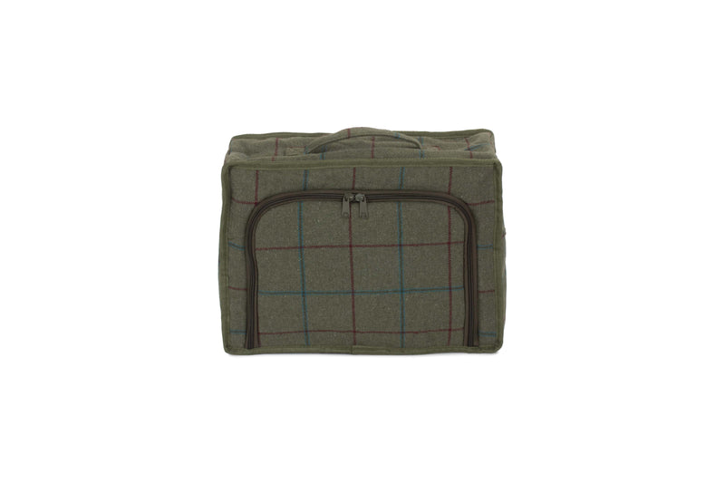 Green Tweed Cooler Bag Front