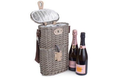 2 Bottle Chilled Carry Basket Front Open