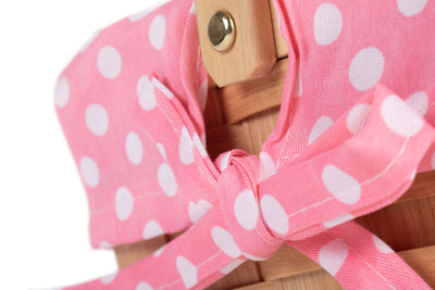 Chipwood Swing Handle Basket Pink Detail