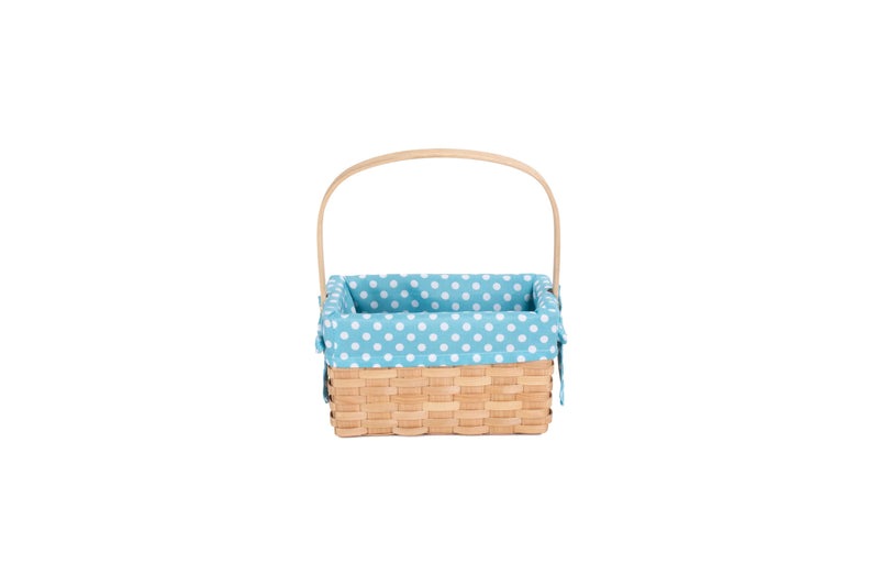 Chipwood Swing Handle Basket Blue Front