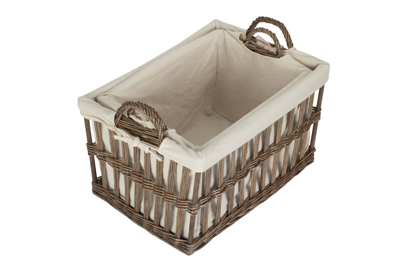 Malmö Openwork Laundry Storage Basket Stacked