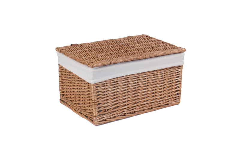 Light Steamed Lined Storage Hamper Medium