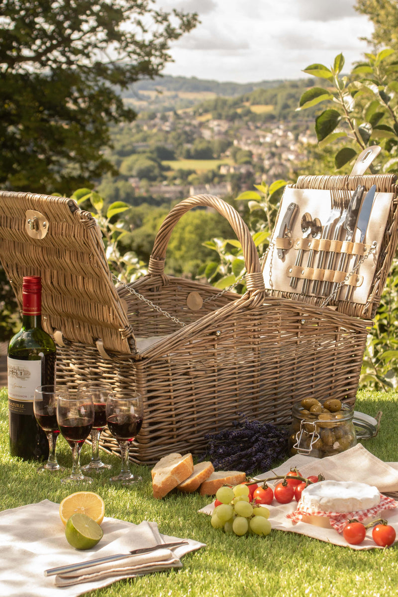 Double Lidded 4 Person Picnic Hamper Example View