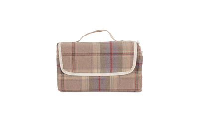 Lavender Tartan Picnic Rug Straight