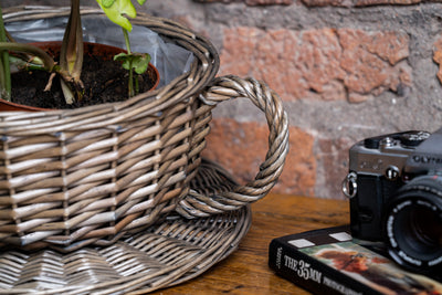 Antique Wash Tea Cup Basket