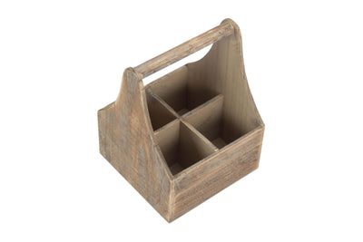 Oak Effect Bottle Carrier 4 Carrier Top