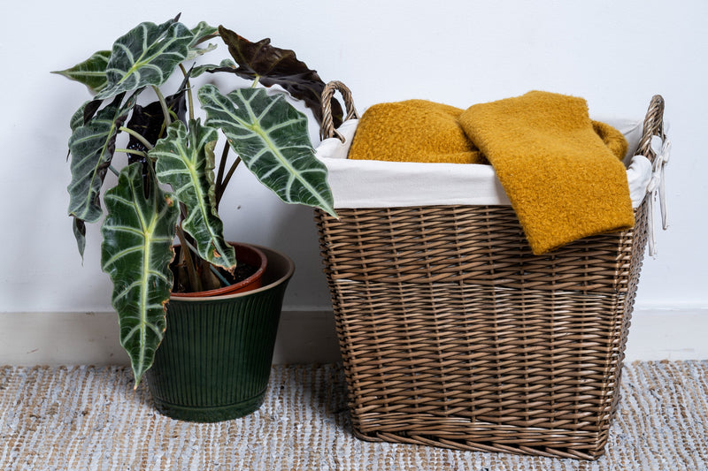 Antique Wash Rectangular Tapered Linen Bin