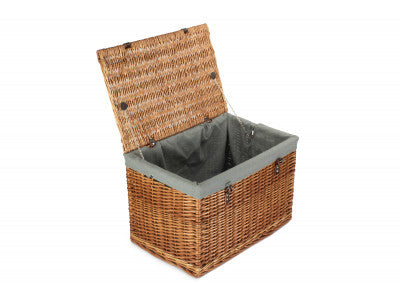 24" Double Steamed Chest Hamper with Grey Sage Lining