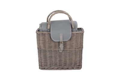 Grey Chiller Basket with Blanket Front