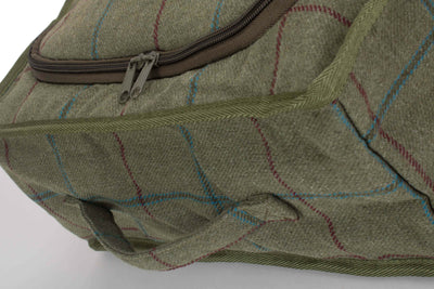 Green Tweed Cooler Bag Detail