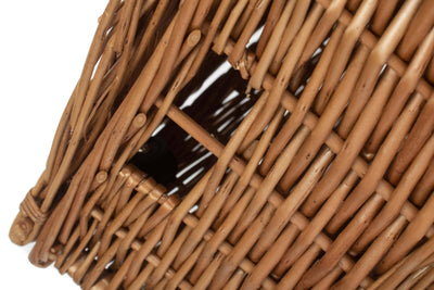 14 Inch Double-Steamed Empty Wicker Hamper Basket Integral handle