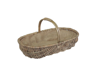 Shallow Antique Wash Lined Trug Small Single