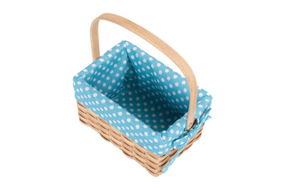 Chipwood Swing Handle Basket Blue Top