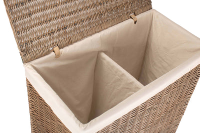 Rectangular Partition Laundry Basket Inner Detail