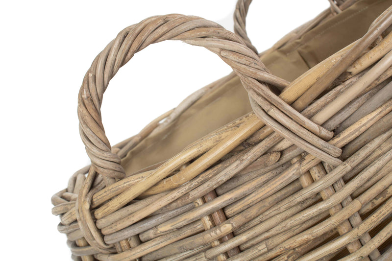 Amphora Rattan Log Basket With Cordura Lining